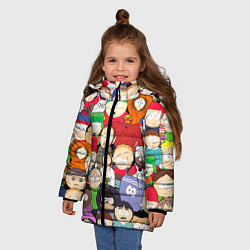 Куртка зимняя для девочки South Park персонажи, цвет: 3D-черный — фото 2