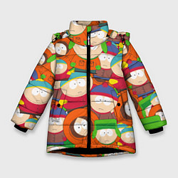 Куртка зимняя для девочки ЮЖНЫЙ ПАРК, цвет: 3D-черный