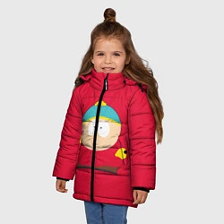 Куртка зимняя для девочки ЮЖНЫЙ ПАРК, цвет: 3D-красный — фото 2
