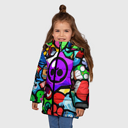 Куртка зимняя для девочки МИНИМАЛИЗМ БРАВЛ СТАРС, цвет: 3D-красный — фото 2