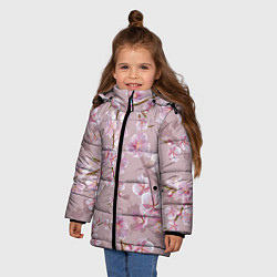 Куртка зимняя для девочки САКУРА, цвет: 3D-светло-серый — фото 2