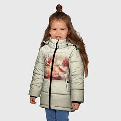 Куртка зимняя для девочки С ДНЁМ ПОБЕДЫ!, цвет: 3D-черный — фото 2
