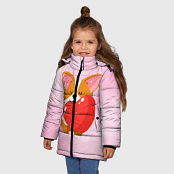 Куртка зимняя для девочки Милый корги, цвет: 3D-черный — фото 2