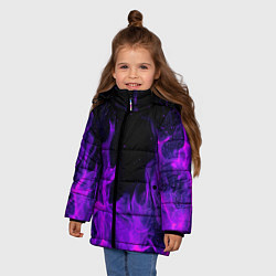 Куртка зимняя для девочки ФИОЛЕТОВЫЙ ОГОНЬ, цвет: 3D-черный — фото 2
