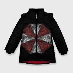 Куртка зимняя для девочки Umbrella Corporation, цвет: 3D-красный