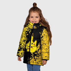 Куртка зимняя для девочки Пикачу Oko, цвет: 3D-красный — фото 2