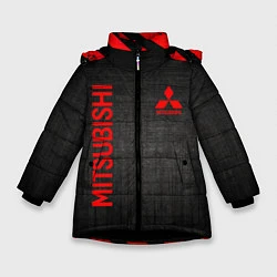 Куртка зимняя для девочки MITSUBISHI, цвет: 3D-черный