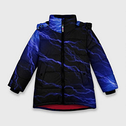 Куртка зимняя для девочки МОЛНИИ, цвет: 3D-красный