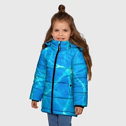 Куртка зимняя для девочки Вода, цвет: 3D-красный — фото 2