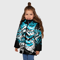 Куртка зимняя для девочки Blue Combo, цвет: 3D-черный — фото 2