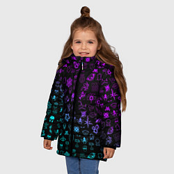 Куртка зимняя для девочки RAINBOW SIX SIEGE NEON, цвет: 3D-черный — фото 2