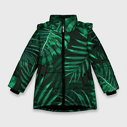 Куртка зимняя для девочки Я из джунглей, цвет: 3D-черный