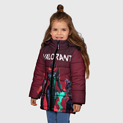 Куртка зимняя для девочки Valorant, цвет: 3D-красный — фото 2