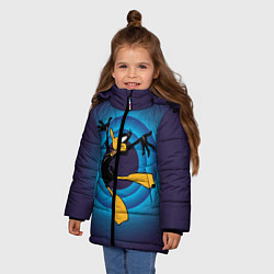 Куртка зимняя для девочки Даффи Дак, цвет: 3D-светло-серый — фото 2