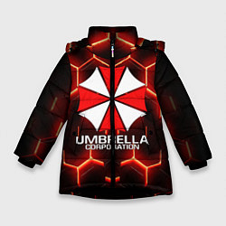 Куртка зимняя для девочки UMBRELLA CORP, цвет: 3D-черный