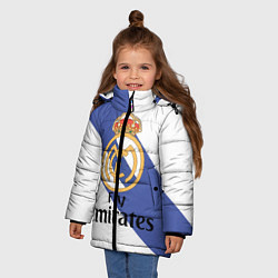Куртка зимняя для девочки Реал, цвет: 3D-светло-серый — фото 2