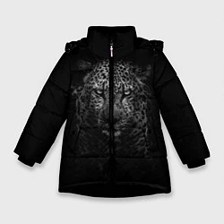 Куртка зимняя для девочки Леопард, цвет: 3D-черный