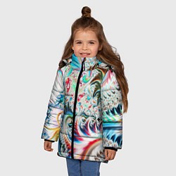 Куртка зимняя для девочки ILLUSION STYLE, цвет: 3D-черный — фото 2