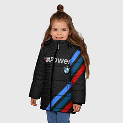 Куртка зимняя для девочки BMW POWER CARBON, цвет: 3D-черный — фото 2