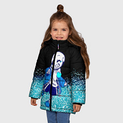 Куртка зимняя для девочки Undertale, цвет: 3D-светло-серый — фото 2