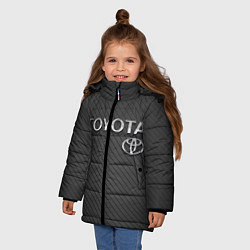 Куртка зимняя для девочки Toyota Carbon, цвет: 3D-черный — фото 2