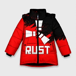 Куртка зимняя для девочки RUST, цвет: 3D-черный