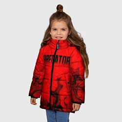 Куртка зимняя для девочки PREDATOR, цвет: 3D-черный — фото 2