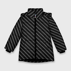 Куртка зимняя для девочки Настоящий карбон, цвет: 3D-черный