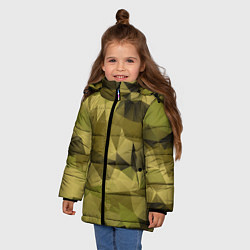 Куртка зимняя для девочки СОВРЕМЕННЫЙ КАМУФЛЯЖ, цвет: 3D-красный — фото 2