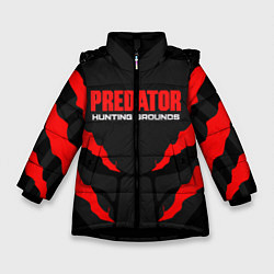 Куртка зимняя для девочки PREDATOR:HUNTING GROUNDS, цвет: 3D-черный