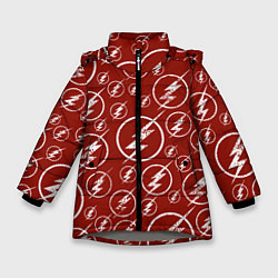 Зимняя куртка для девочки The Flash Logo Pattern