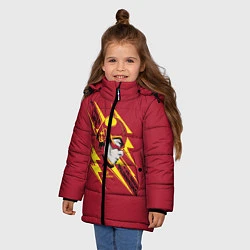 Куртка зимняя для девочки The Flash, цвет: 3D-красный — фото 2