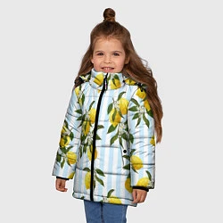 Куртка зимняя для девочки Лимоны, цвет: 3D-черный — фото 2