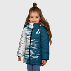 Куртка зимняя для девочки Mitsubishi, цвет: 3D-светло-серый — фото 2