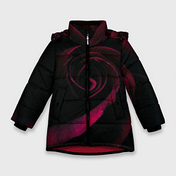 Куртка зимняя для девочки Dark Rose, цвет: 3D-красный