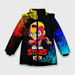 Куртка зимняя для девочки Brawl Stars MAX, цвет: 3D-черный