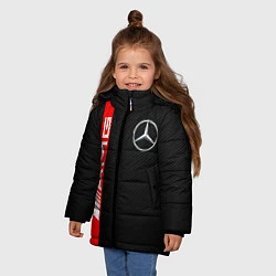 Куртка зимняя для девочки MERCEDES-BENZ AMG, цвет: 3D-черный — фото 2
