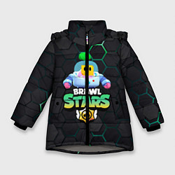 Куртка зимняя для девочки Sprout Brawl Stars, цвет: 3D-светло-серый
