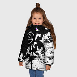 Куртка зимняя для девочки LINKIN PARK 1, цвет: 3D-светло-серый — фото 2