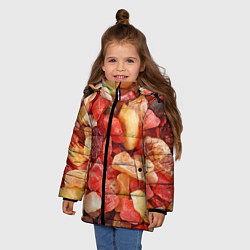 Куртка зимняя для девочки Цукаты, цвет: 3D-черный — фото 2