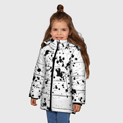 Куртка зимняя для девочки Далматинец, цвет: 3D-черный — фото 2