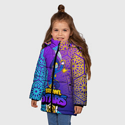 Куртка зимняя для девочки MORTIS BRAWL STARS, цвет: 3D-светло-серый — фото 2