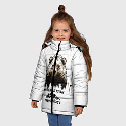 Куртка зимняя для девочки Hibernation, цвет: 3D-светло-серый — фото 2
