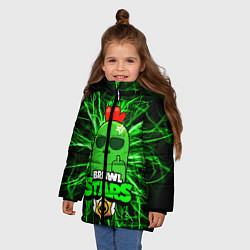 Куртка зимняя для девочки Brawl Stars SPIKE, цвет: 3D-черный — фото 2