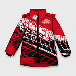 Куртка зимняя для девочки JAWA, цвет: 3D-красный
