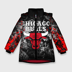 Куртка зимняя для девочки CHICAGO BULLS, цвет: 3D-красный