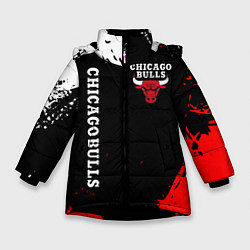 Куртка зимняя для девочки CHICAGO BULLS, цвет: 3D-черный