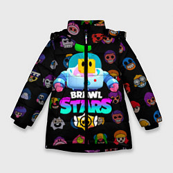 Куртка зимняя для девочки BRAWL STARS SPROUT 27, цвет: 3D-черный