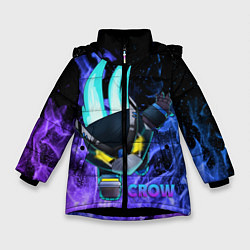 Куртка зимняя для девочки Brawl Stars CROW, цвет: 3D-черный