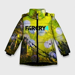 Куртка зимняя для девочки FARCRY4, цвет: 3D-черный